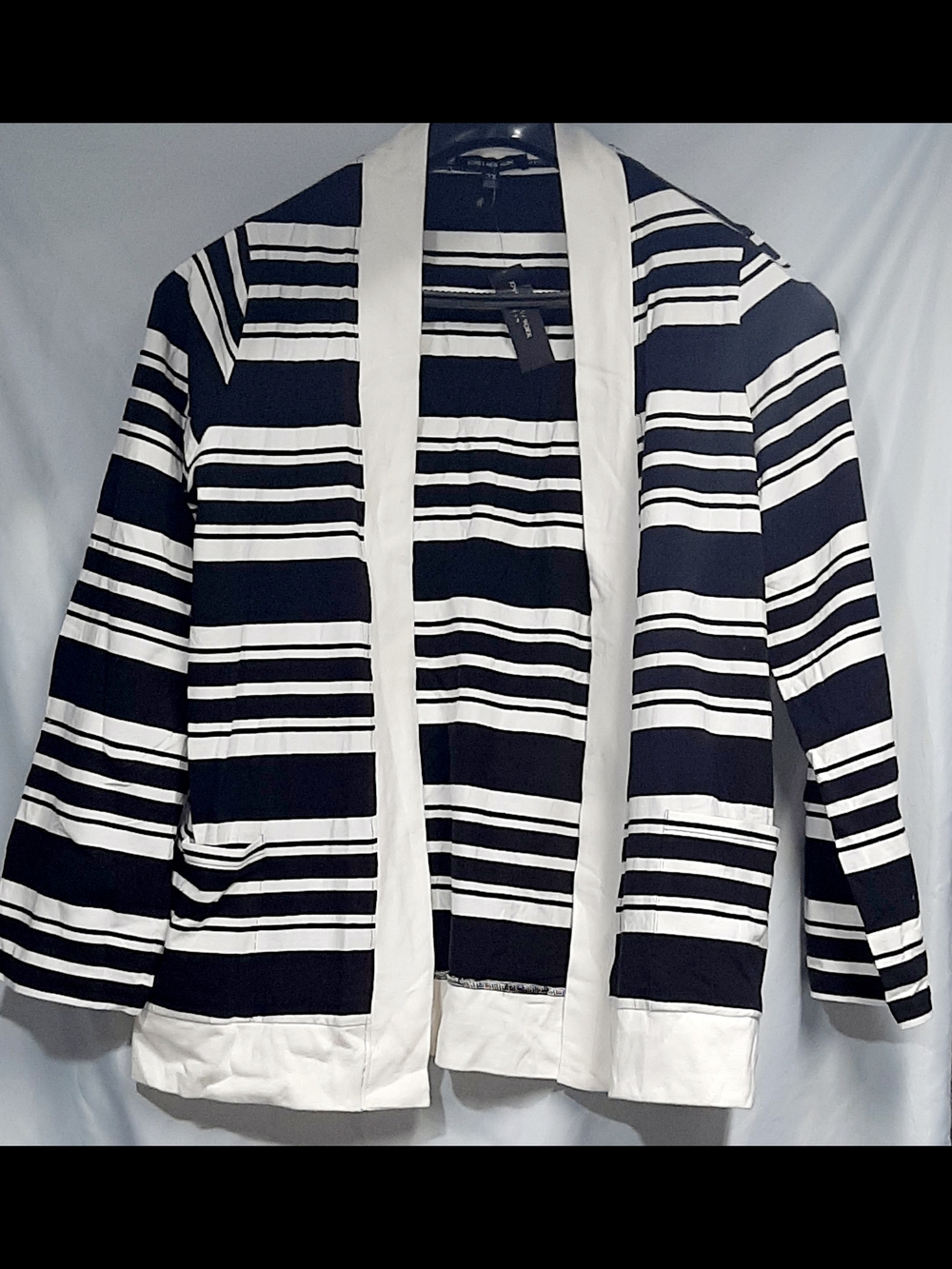 Jones New York Black and White Crewneck Top - 2X